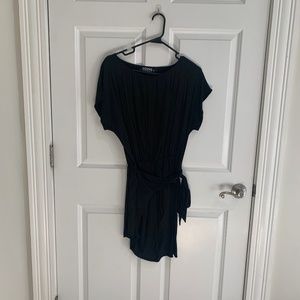 Yoins Black Mini Dress w/wrap detail - Size S